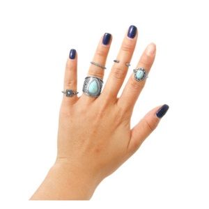 Antique 5 Pcs Ring Set